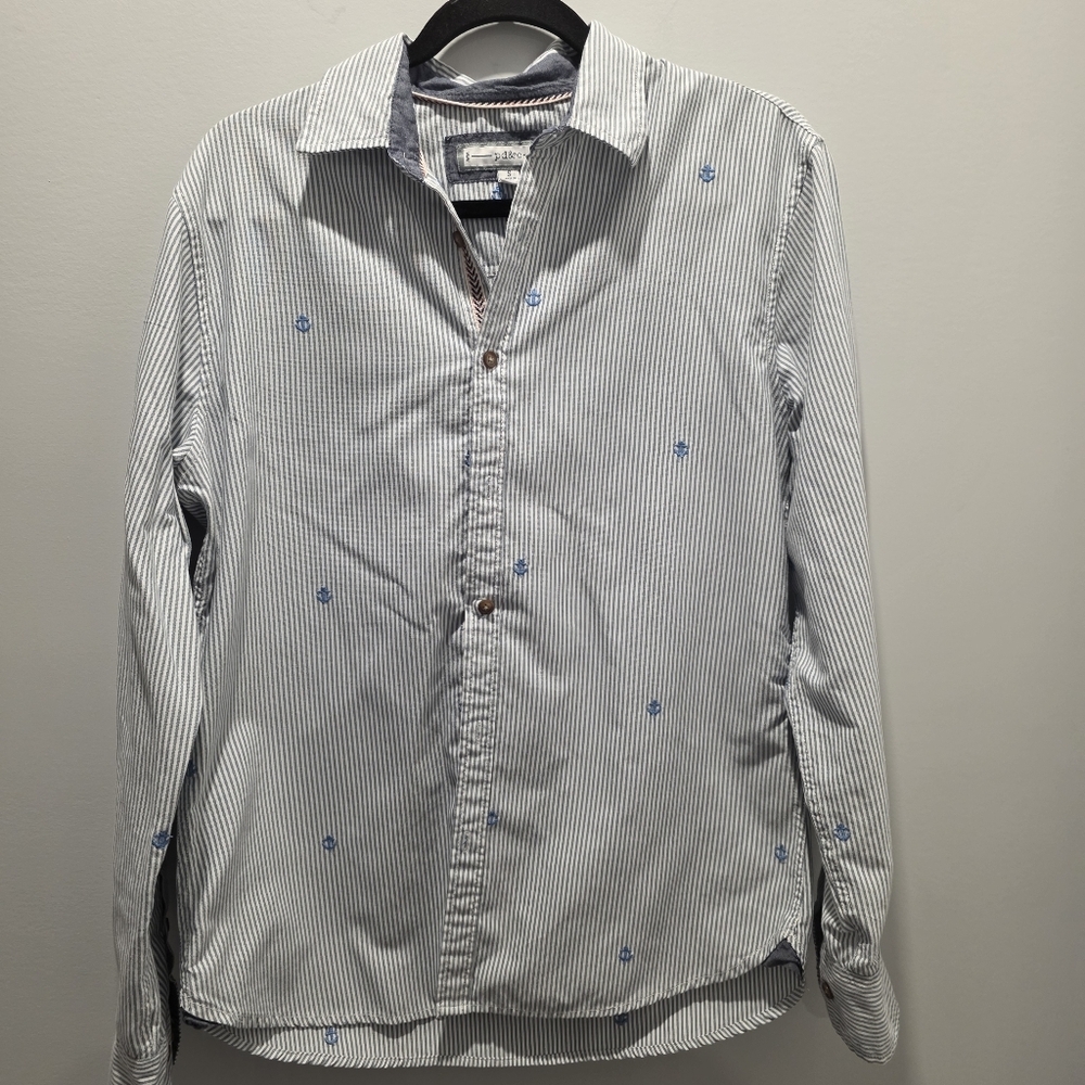 PD&C Men's Striped Button-Down Shirt